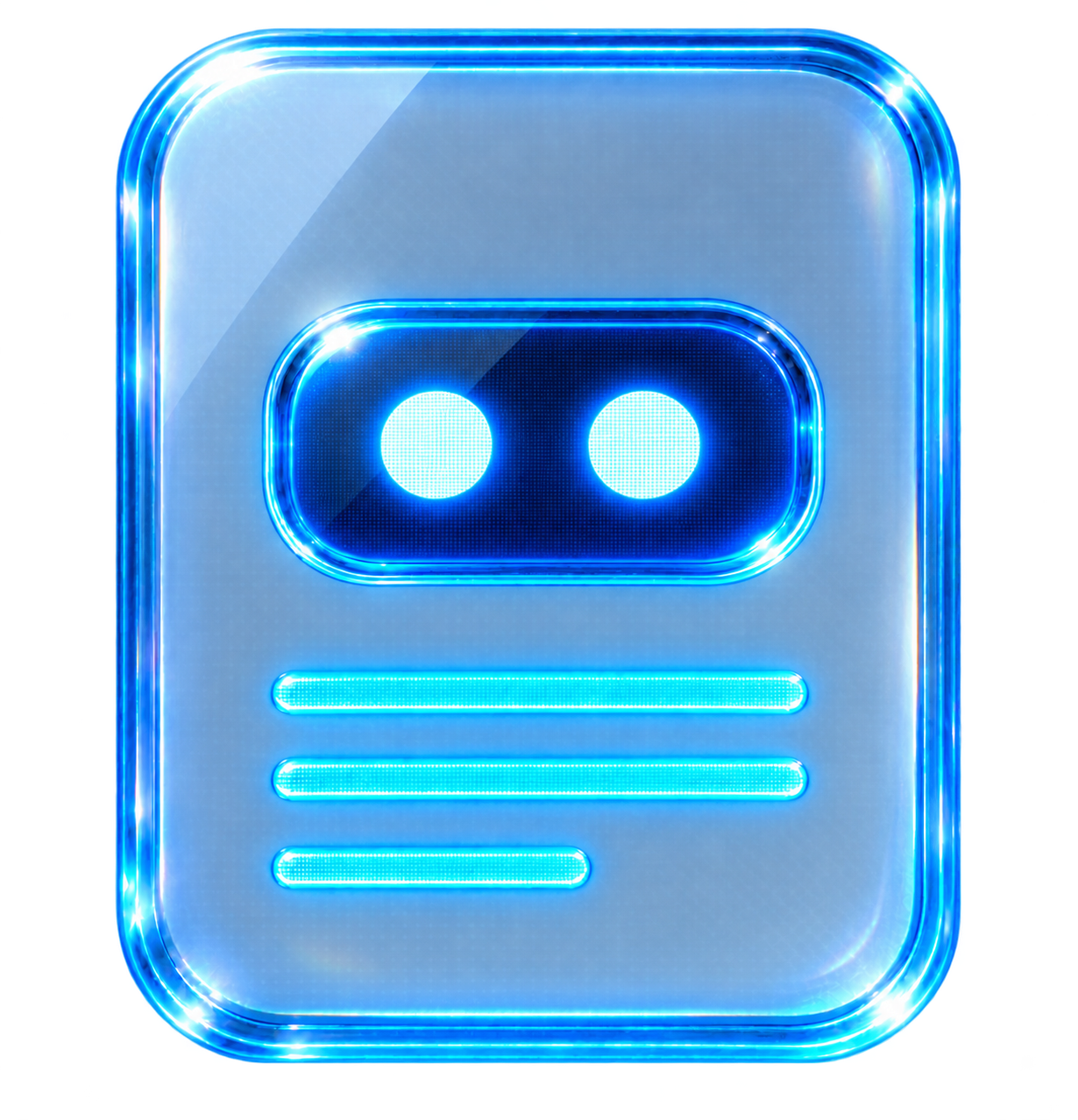 Transparent Futuristic LCD - Circle Eyes logo concept