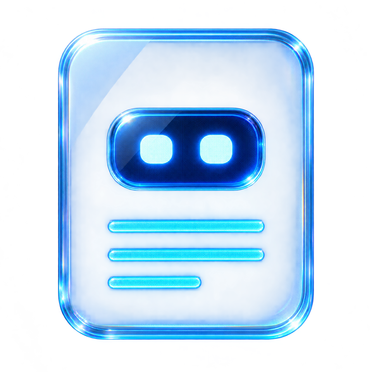 Transparent Futuristic LCD - Soft Corners logo concept