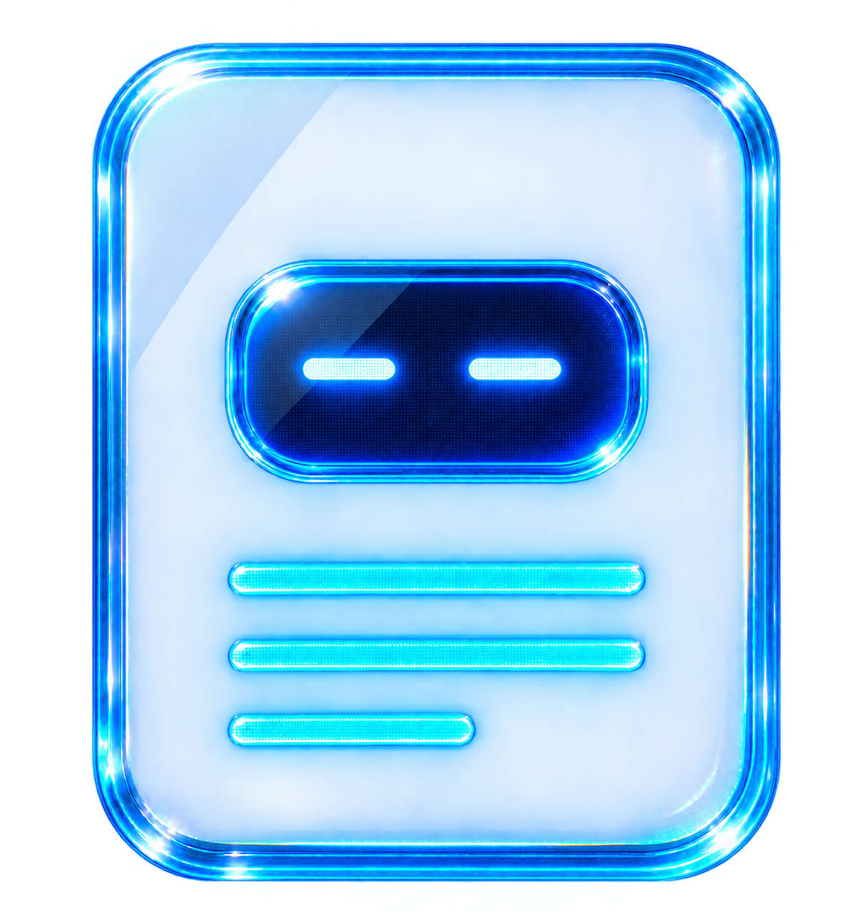 Transparent Futuristic LCD - Squinting Eyes logo concept